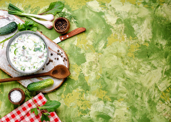 Okroshka,cold summer soup