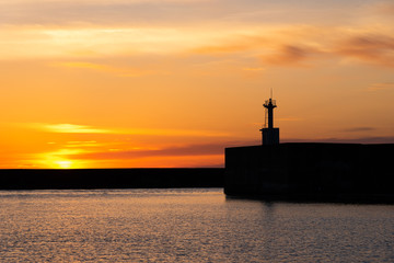 Sunset at the fishing village