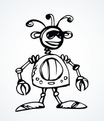 Obraz premium Robot. Vector drawing icon sign