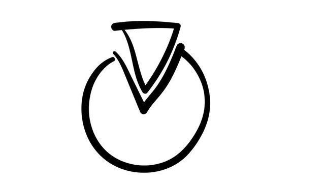 Animation of a pie chart with a cut sector.