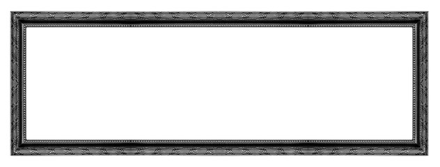 Antique black frame isolated on white background, clipping path