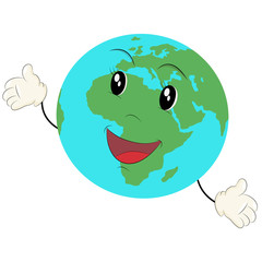 Cartoon of the earth