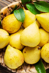 Fresh sweet yelow pears