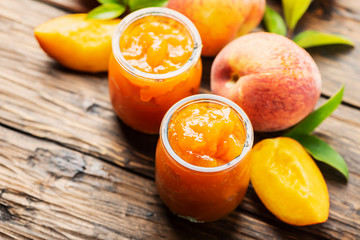 Sweet natural peach jam