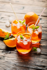 Aperol Spritz with orange
