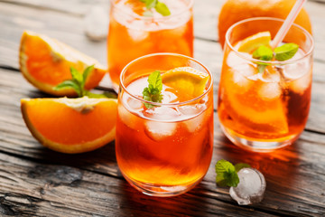 Aperol Spritz with orange
