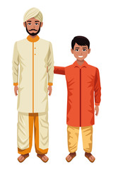 indian family avatar cartoon character