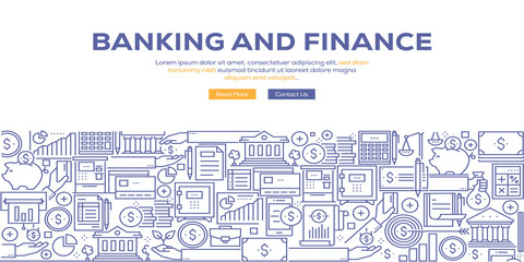 BANKING AND FINANCE BANNER CONCEPT