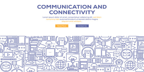 COMMUNICATION AND CONNECTIVITY BANNER CONCEPT