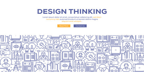 DESIGN THINKING BANNER CONCEPT