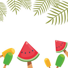 hello summer background popsicles cold fresh
