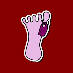 zombie foot vector cartoon