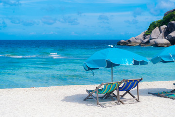 Summer beach in  Phuket Thailand. Summer time concept.