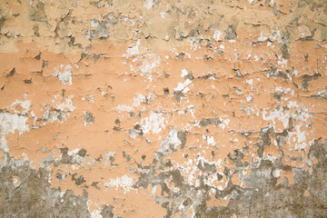 Texture old cracked painted plaster.