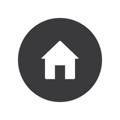 Flat round home icon