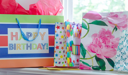 birthday background with gifts