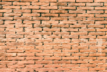 brick wall old vintage broken for background