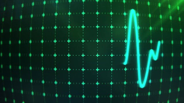Death symbol on patient's cardiogram, heart disease concept, terminal illness. Patient's vitals on screen, bad heart rate data