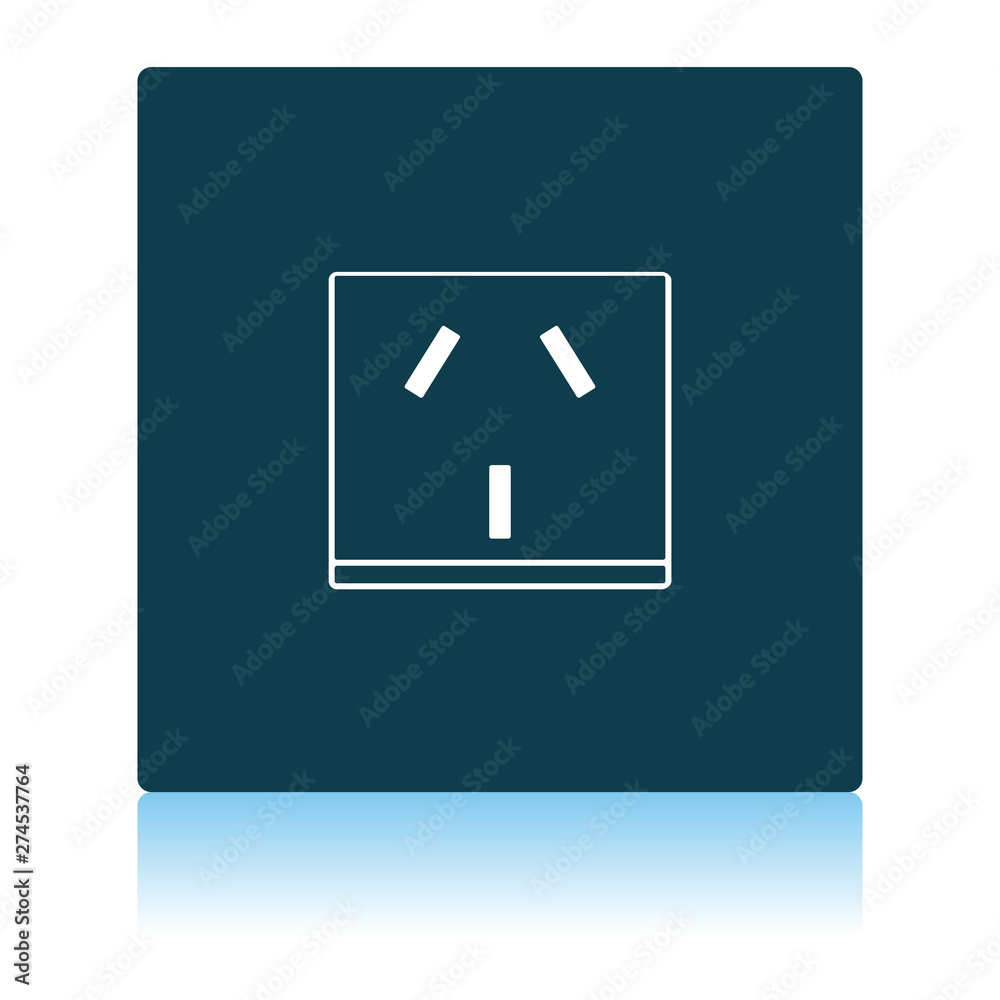 Sticker china electrical socket icon