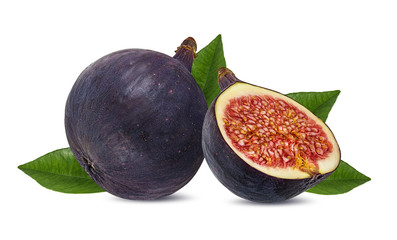 Fresh figs isolated on white background with clipping path