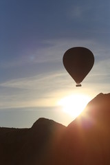 one balloon on the air before landing at Underground City