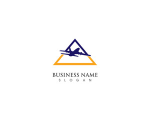 airplane fly logo symbol template