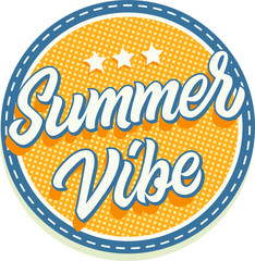 Fototapeta premium Summer vibe modern calligraphy. Hand drawn text. Lettering.