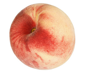 Peach isolated on white. Full depth of field.