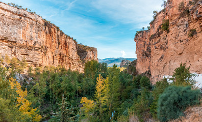Fototapeta na wymiar Impressive canyon on the mountain