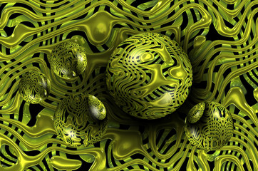 Obraz premium modern futuristic spheres