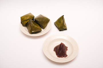 Traditional food on isolated background