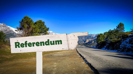 Street Sign to Referendum