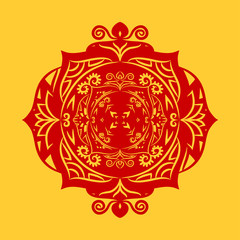 Decorative lacy doodle ethnic pattern for design. Abstract element.