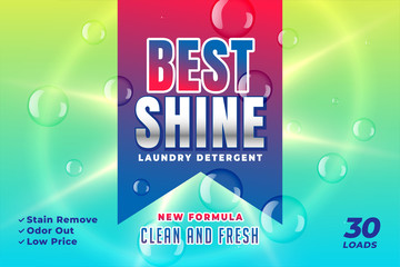 best shine detergent packaging concept design