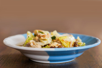 Closeup Chinese vegetarian food 