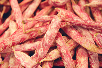 Fresh red string beans from Madeira island