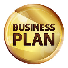 Business Plan Abstract Brown Round Button