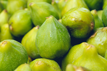 close up fresh green figs