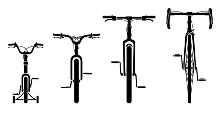 Family Bicycles Front View