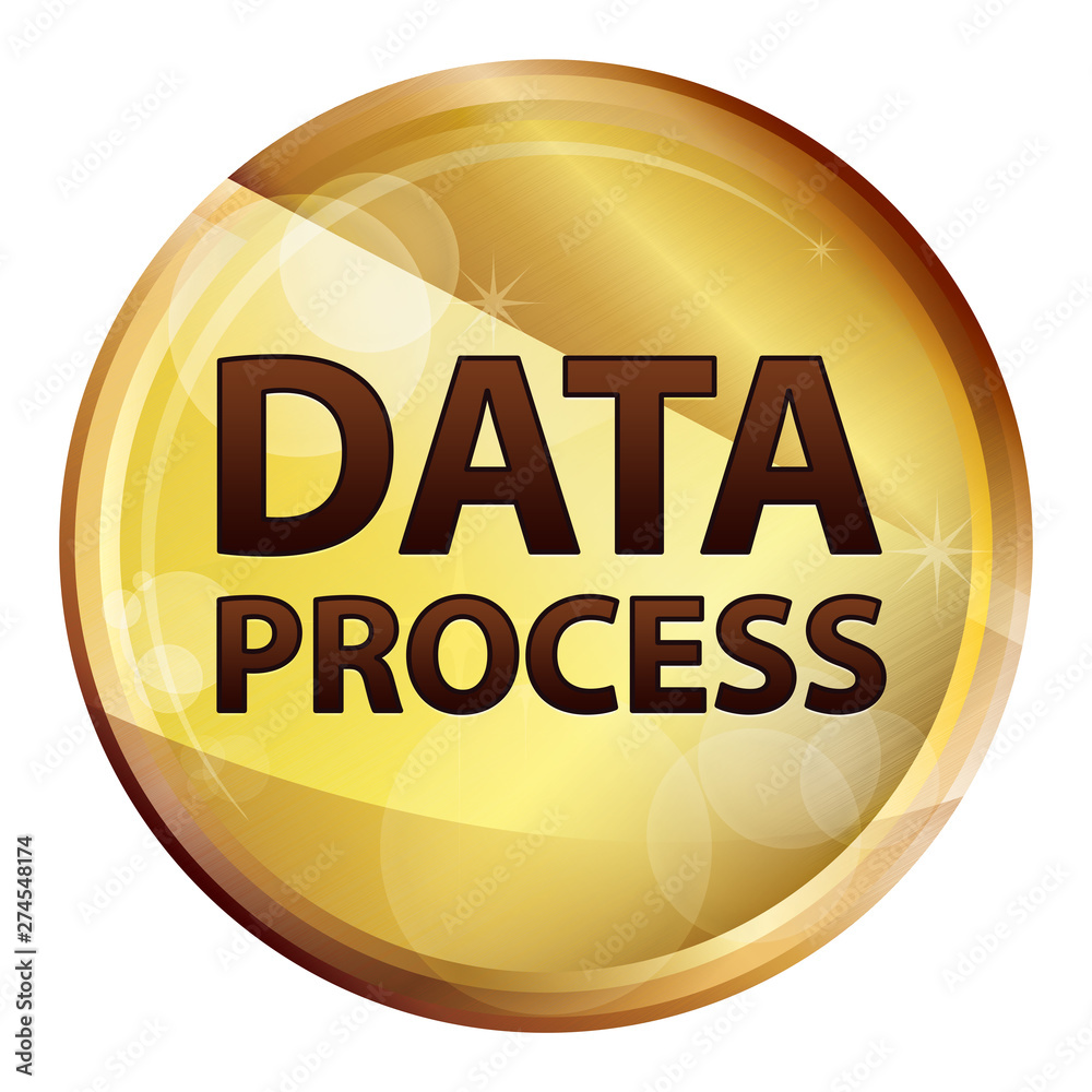 Wall mural data process abstract brown round button