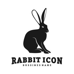 Rabbit Design Vector. Silhouette of Rabbit. Vector illustration