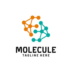 molecule atomic logo, science and tech logo