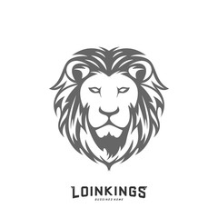 Lion Head Logo Design Vector. Silhouette of Lion. Vector illustration