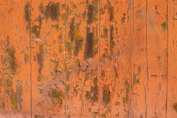 Orange Wooden Background, Wood Texture with paint