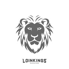 Lion Head Logo Design Vector. Silhouette of Lion. Vector illustration