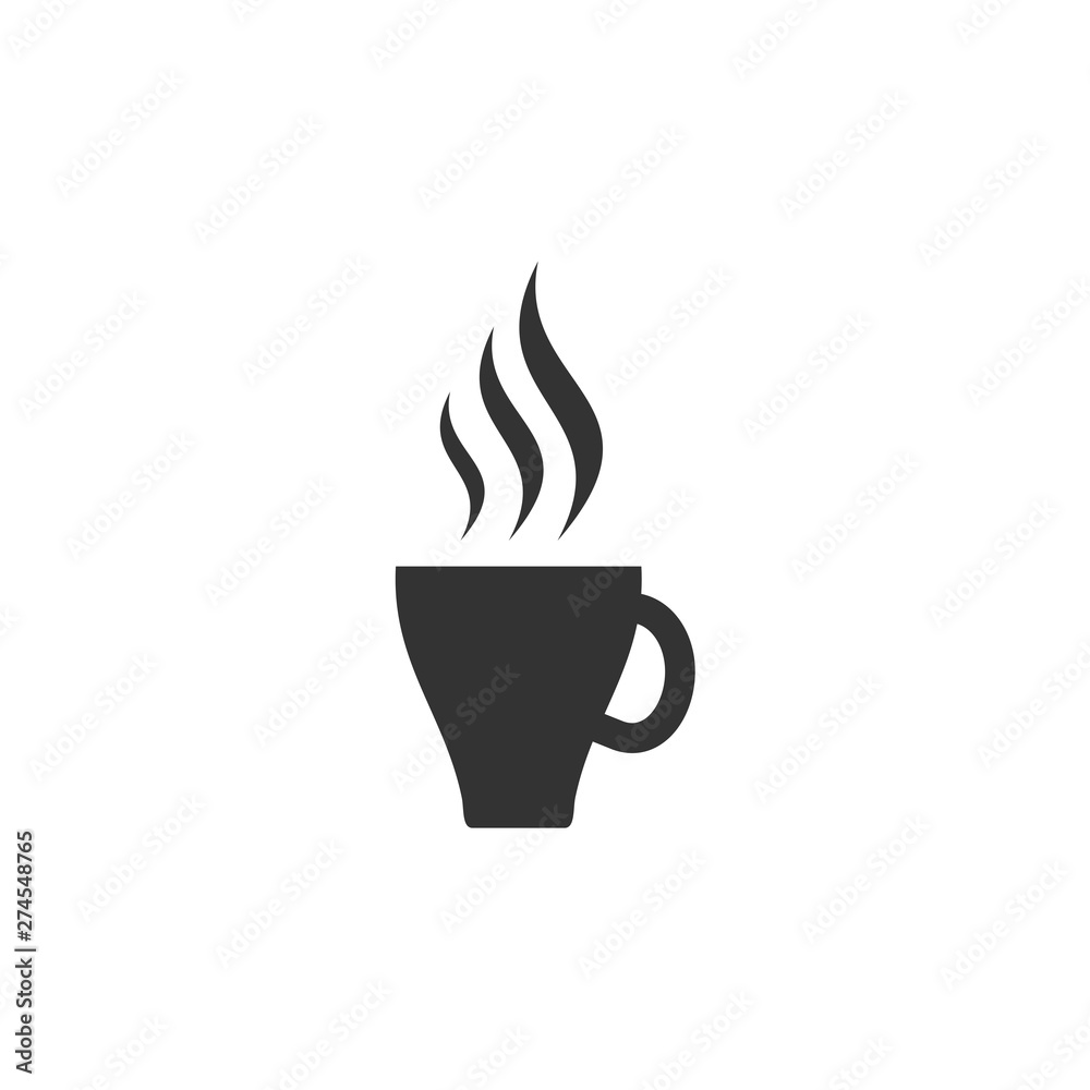 Poster cup of coffee. coffee cup icon template black color editable. coffee symbol flat vector sign isolate
