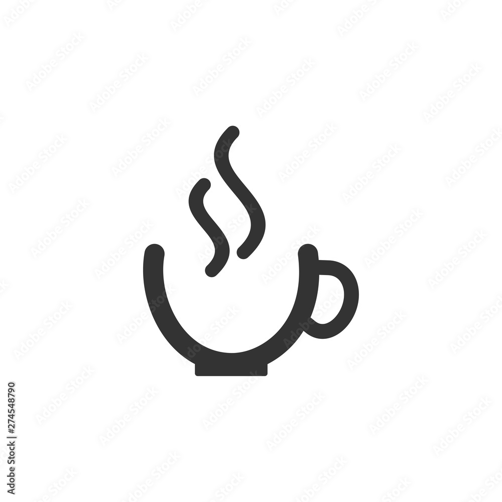 Poster cup of coffee. coffee cup icon template black color editable. coffee symbol flat vector sign isolate