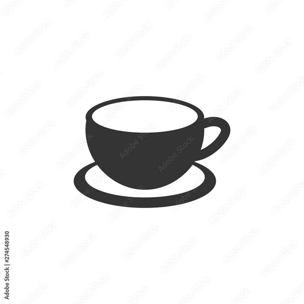 Poster cup of coffee. coffee cup icon template black color editable. coffee symbol flat vector sign isolate