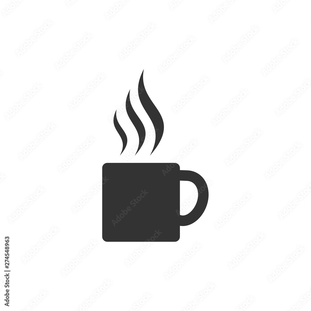 Poster cup of coffee. coffee cup icon template black color editable. coffee symbol flat vector sign isolate