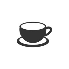 Cup of coffee. Coffee cup icon template black color editable. Coffee symbol Flat vector sign isolated on white background. Simple logo vector illustration for graphic and web design.
